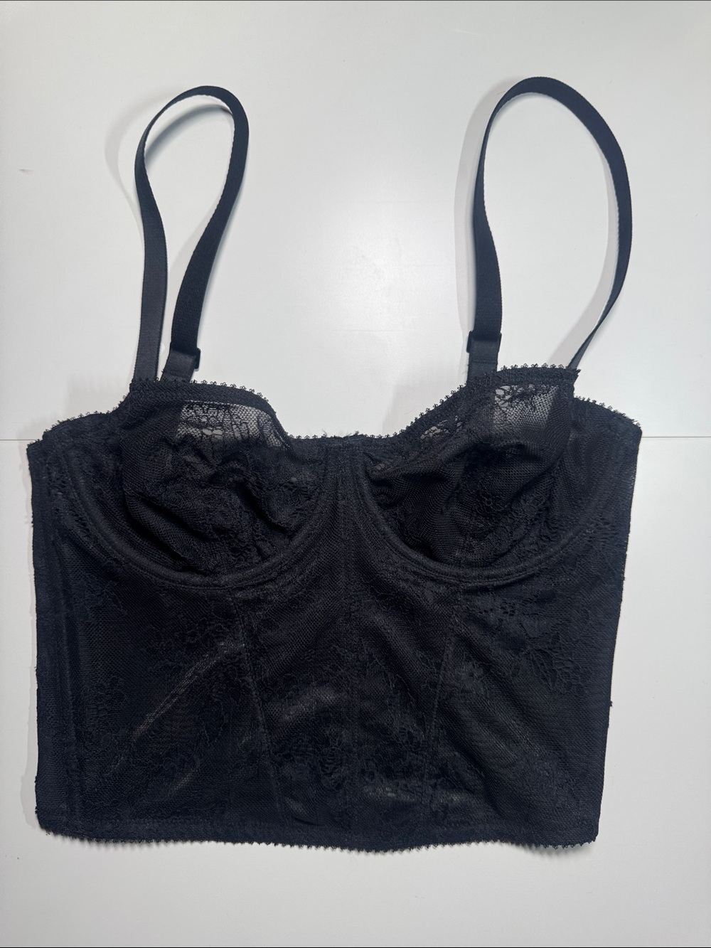 SKIMS ultra fine Lace corset bra